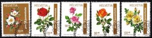 SWITZERLAND 2002 FLORA Plants Flowers: Roses. Pro Juventute. Complete set, Used