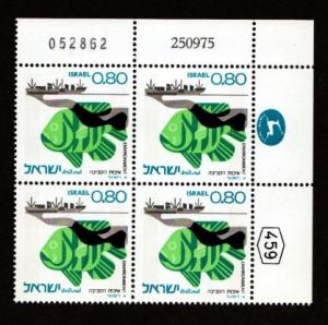Israel # 580-583 Mint Plate Blocks