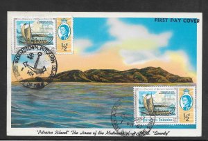 Just Fun Cover Pitcairn Islands #67 FDC on Postal Card (my1049)