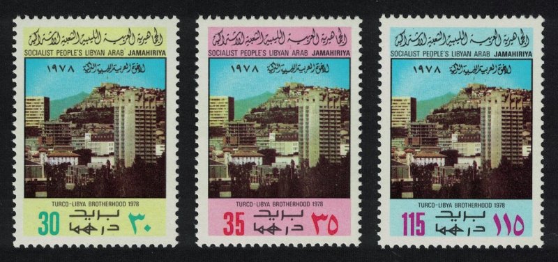 Libya Turkish - Libyan Friendship 3v 1978 MNH SG#825-827