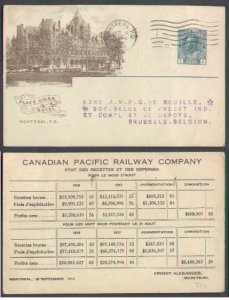 Canada-cover #5130 - 1c Admiral - Place Vigor Hotel-(CPR 80A)-f