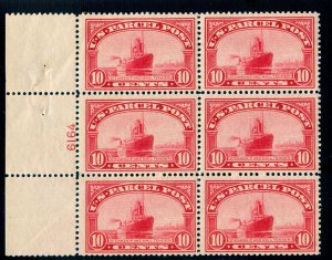 MOMEN: US STAMPS #Q6 PLATE BLOCK MINT OG 3NH/LH LOT #70150