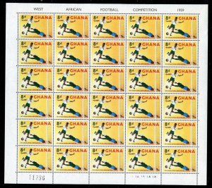 Ghana 61 - 65 Soccer Football Championships Sheets of 30 Stamps MNH 1959