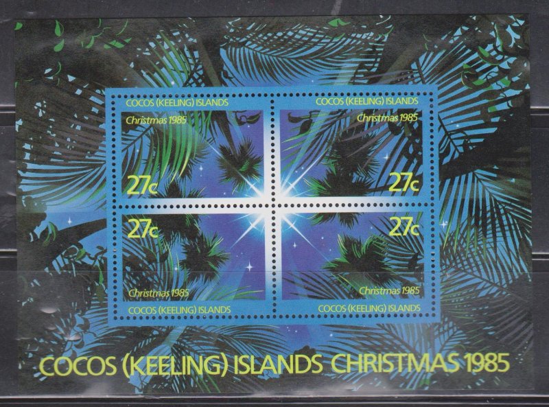 COCOS (KEELING) ISLANDS  Scott # 151 MH - Christmas 1985 Souvenir Sheet