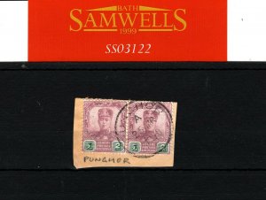 Malaya Postmarks JOHORE *Punchor* CDS Panchor 1920 Piece {samwells-covers}SS3122