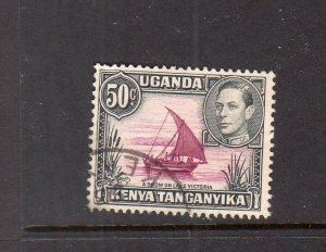 KENYA,UGANDA&TANZANIA #79 1949 30c KING GEORGE VI & DHOW F-VF USED a