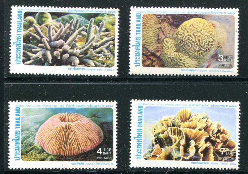 THAILAND 1983 Coral (Fauna) Sc 1040 - 1043 Set MNH  (02)