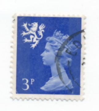 GB Scotland 1971 Scott SMH2 used - 3p, QE II