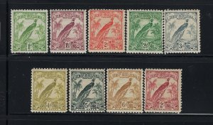 NEW GUINEA SCOTT #31-35/37-39/42 1932-34 (NO DATE SCROLLS) PARTIAL SETMINT LH