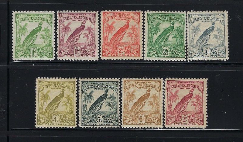 NEW GUINEA SCOTT #31-35/37-39/42 1932-34 (NO DATE SCROLLS) PARTIAL SETMINT LH