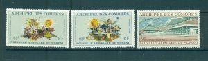 Comoro Is. - Sc# C39-41. 1972 Moroni Airport. MNH $8.25.