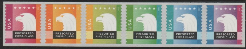 5013-18,  Eagle - Presort  Strip of 6 W/Back# 8260, MNH.