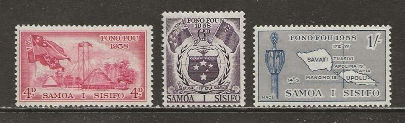 Samoa Scott catalog # 220-222 Unused HR