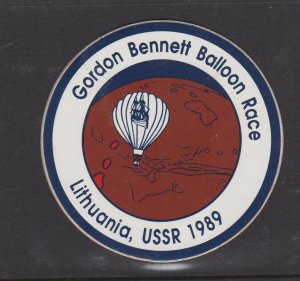 USA Advertising Stamp - Gordon Bennett Balloon Race Lithuania 1989