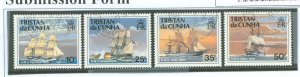 Tristan da Cunha #487-490 Used  (Navy)