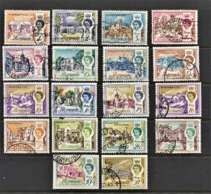 STAMP STATION PERTH Bermuda #175-191 Buildings Definitive Set Used CV$45.00