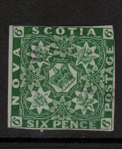 Nova Scotia #5 Used Fine With Very Light Surface Thin **With Certificate**