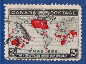 Canada   #85 used  1898  map  2c