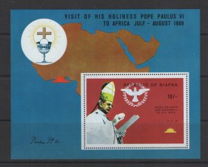 Biafra  #31 (1969 Visit of the Pope sheet) VFMNH CV $55.00