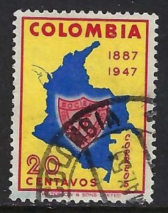 Colombia 594 VFU MAP Z4970-1
