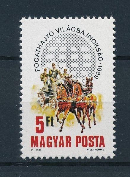 [39733] Hungary 1989 Animals Horse racing MNH