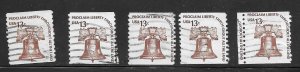 #1618 Used 5 stamps 10 Cent Lot (my34) Collection / Lot