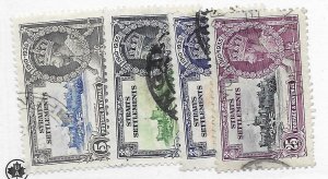 Straits Settlements #213-216 Perf - Stamp - CAT VALUE $25.10