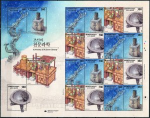 South Korea 2021. Astronomy of the Joseon Dynasty (MNH OG) Sheet