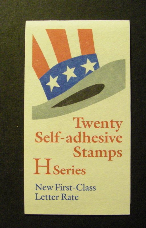 BK271, Scott 3267a, 33c nondenominated H Hat, #2222, MNH Booklet Beauty