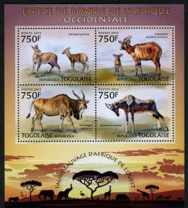 TOGO  2013 WILD ANIMALS OF WEST AFRICA  ANTELPOPES  SHEET  MINT NH