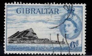 GIBRALTAR  Scott 140 Used from 1953 QE2 stamp set