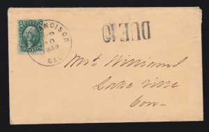 US 33 10c Washington on Cover with DUE 10 Marking F-VF SCV $250+