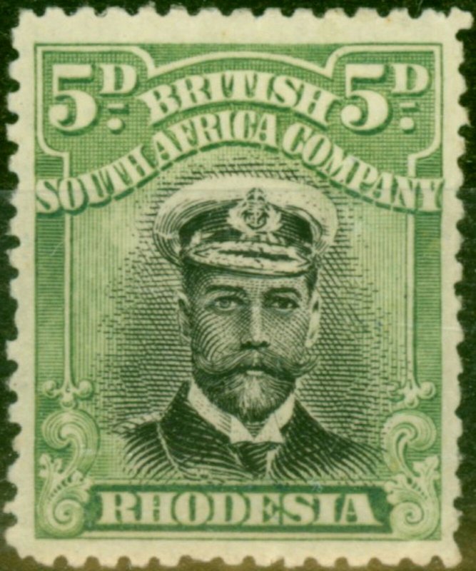 Rhodesia 1913 5d Black & Green SG212 (1) Fine Mtd Mint