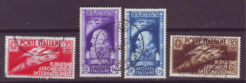 J13934 JLstamps 1935 italy used set #345-8 da vinci