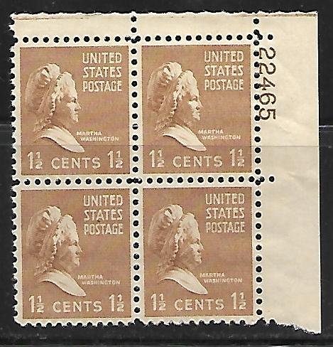 United States - Scott #805 Plate Block -VF- (NH) - 1-1/2c - Plate Block of 4