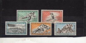 CZECHOSLOVAKIA 1960 OLYMPICS SET OF 5 STAMPS MNH