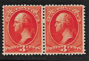 US Sc. 214 FVF M NH pair Cat. Val. $380.00+