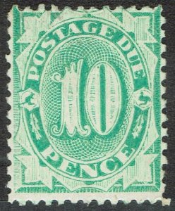 AUSTRALIA 1902 POSTAGE DUE 10D WMK CROWN/NSW PERF 11.5,12 COMP 11 