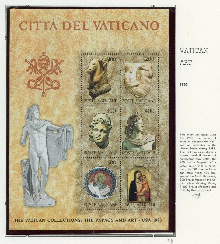 VATICAN CITY 1983  COMPLETE YEAR SET STAMPS MINT NH ON WHITE ACE ALBUM PAGES