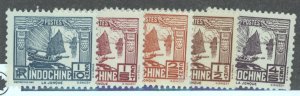 Indochina, Scott #143-47, Mint, Never Hinged