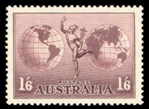 Australia #c5 Cat$14.50, 1937 1sh6p violet brown, never hinged