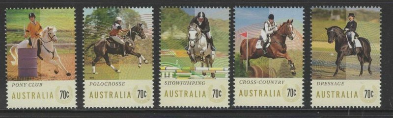 AUSTRALIA SG4198/202 2014 EQUESTRIAN EVENTS MNH