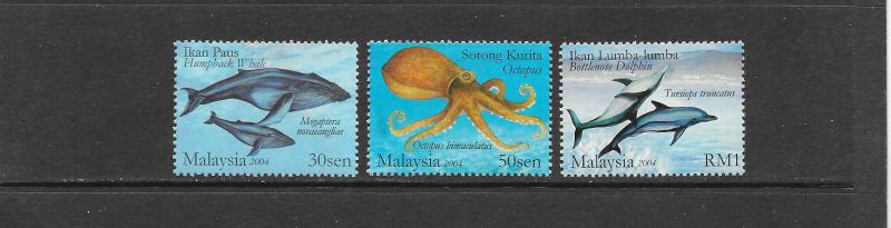 WHALE, DOLPHIN - MALAYSIA #992-994