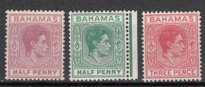 Bahamas - 1938/1952 KGVI small stamp lot - MNH (9769)