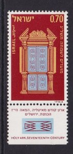 Israel #499  MNH 1972  with tab  Holy Arks 70a