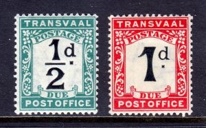 Transvaal - Scott #J1, J2 - MH - Gum bump #J2 - SCV $8.75