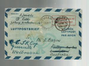 1948 Fulda Germany letter Cover Displaced Persons DP Camp Australia F Dombitis