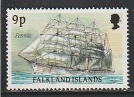 1989 Falkland Islands - Sc 493 - MNH VF - 1 single - Ships of Cape Horn