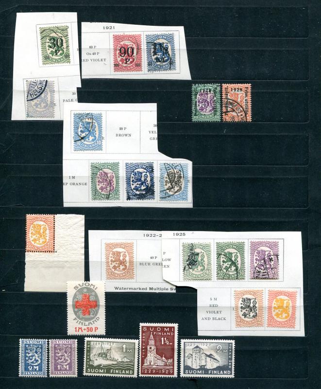 Finland  lot of Mint and Used F-VF