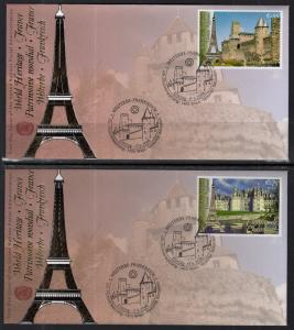 UN Vienna 382-383 France UN Postal Administration Set of Two U/A FDC